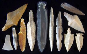 Nella foto, reperti archeologici preistorici